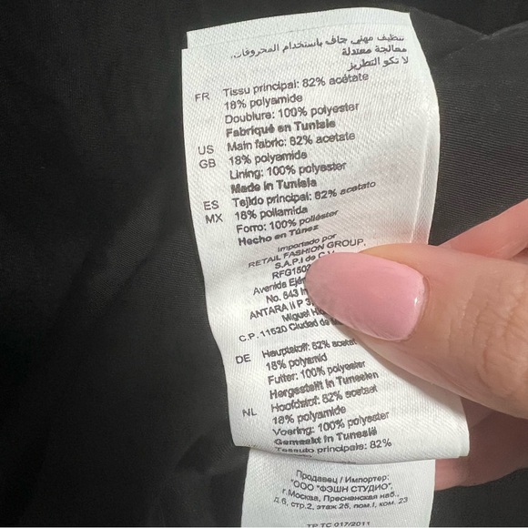 NEW NWT SANDRO Falbala Crystal Embellished Midi Dress Black - Picture 10 of 11